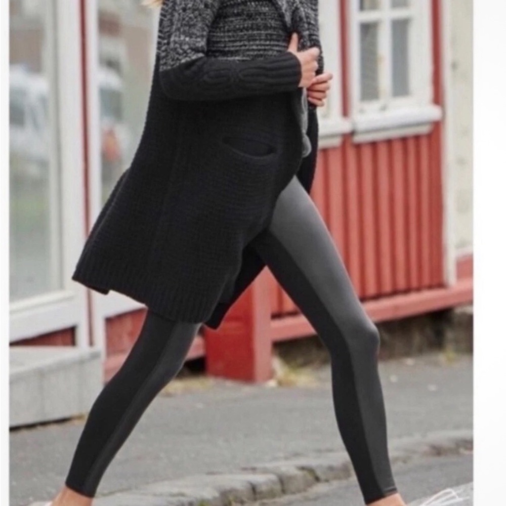 Athleta Shiny Black Leggings - Picture 2 of 10